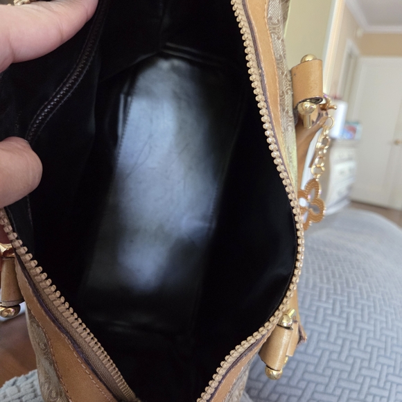 Celine Macadam Canvas and Leather Satchel Bag - Picture 9 of 11